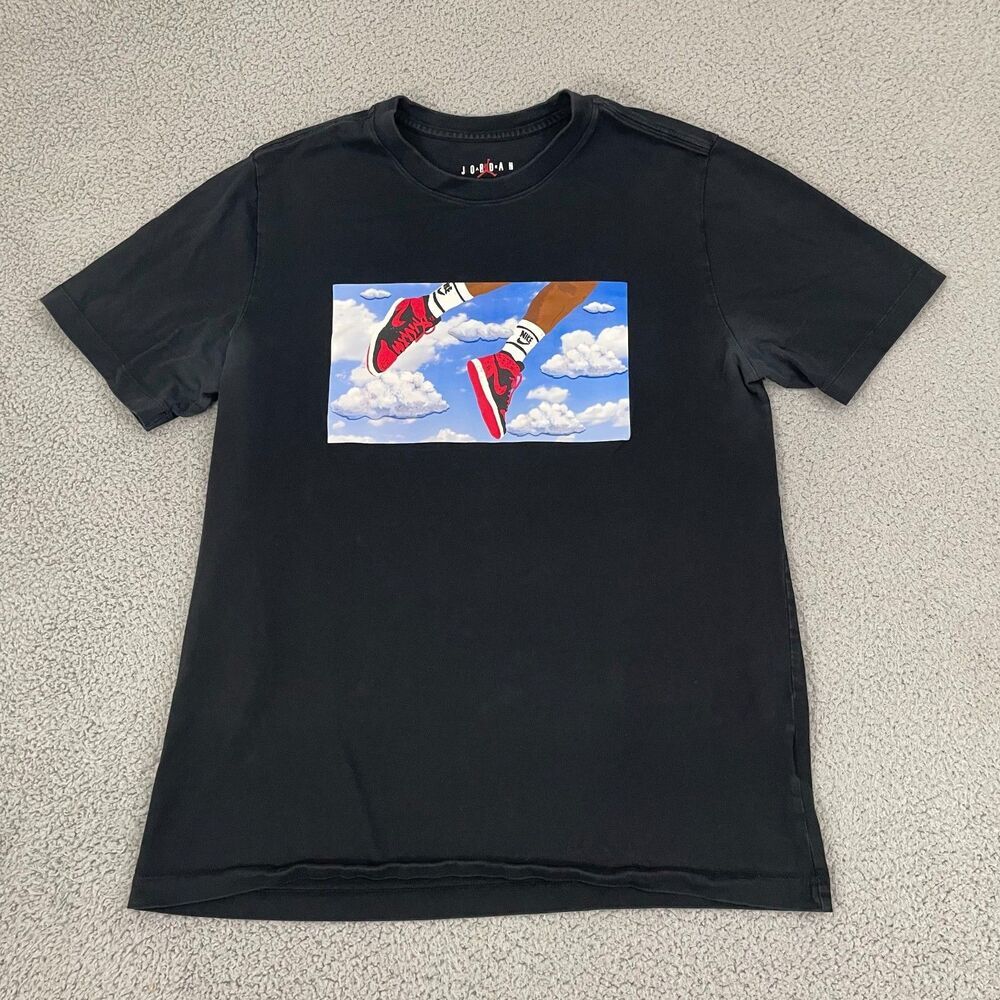 Air Jordan Flight Essentials Tee L Black Retro Jordan 1 Jumpman Short Sleeve